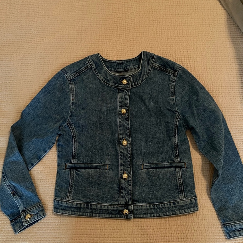 Crewcuts Louisa Denim Jacket with Gold Buttons